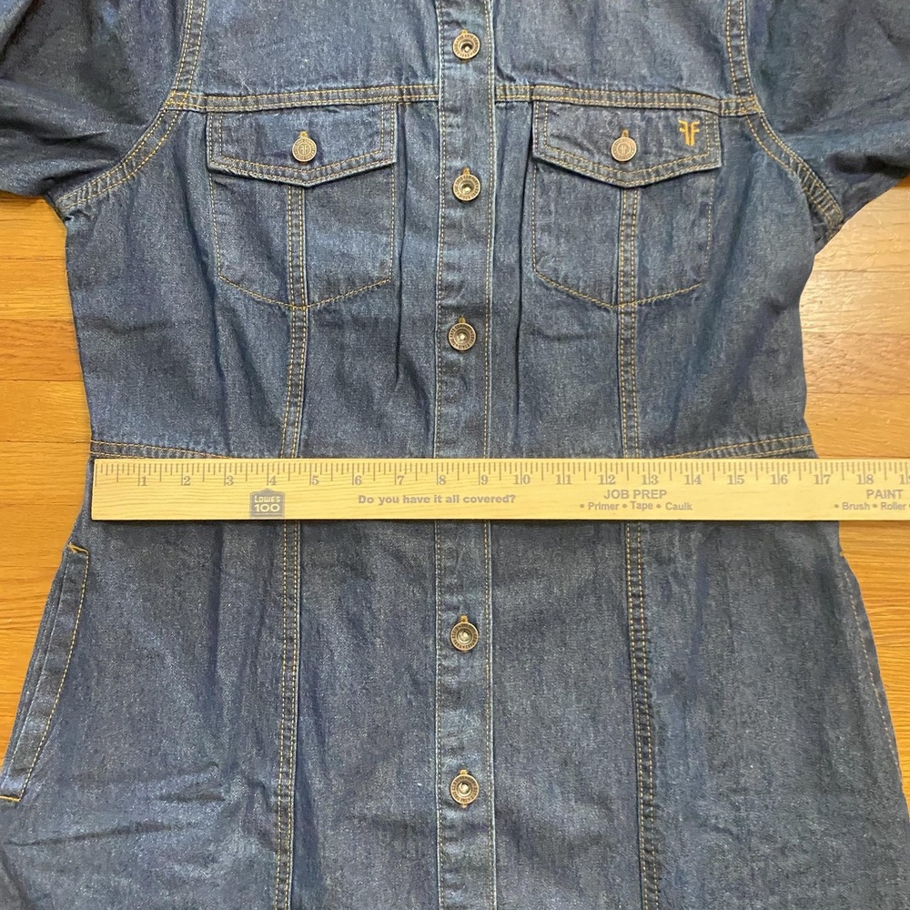 Frye Indigo Denim Long-Sleeve Shirt Dress - Picture 7 of 13